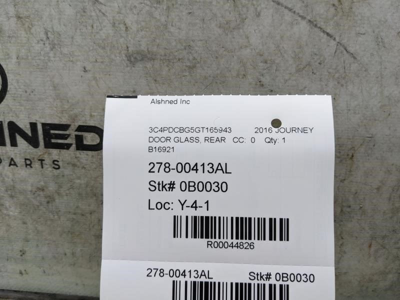 2012-2018 Dodge Journey Rear Left Side Door Window Glass 5178047AD OEM - Alshned Auto Parts