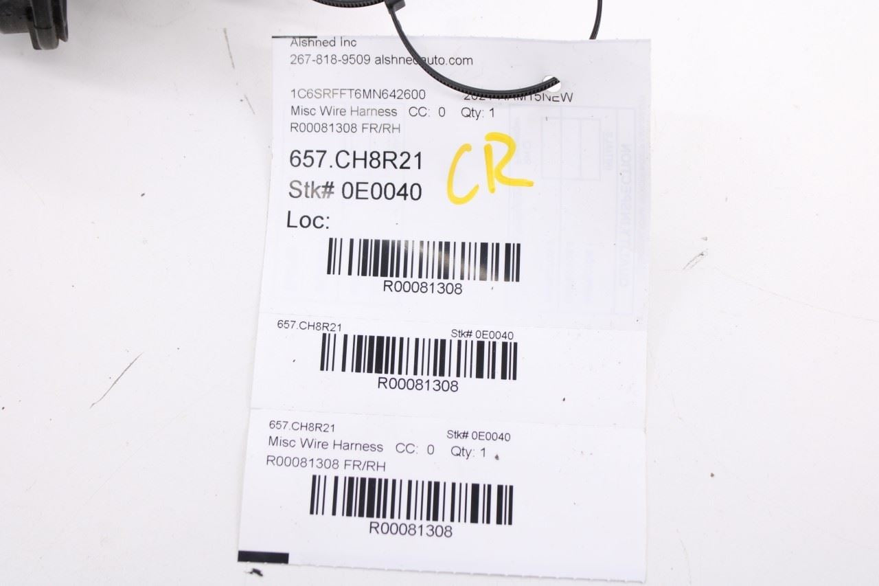 2021-2024 RAM 1500 Big Horn New Body Front Right Side Door Wire Harness *ReaD* - Alshned Auto Parts