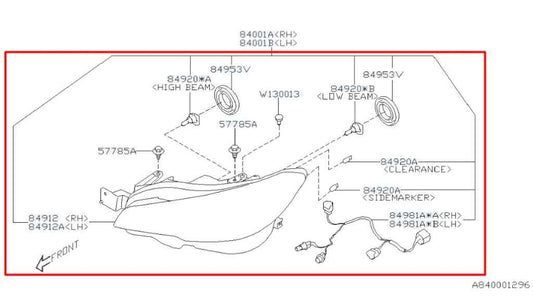 15-21 Subaru WRX Premium 2.0L Front Driver Left Side Headlight Lamp 84001-VA031 - Alshned Auto Parts