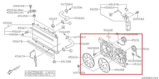 2015-19 Subaru Outback Premium 2.5L Dual Radiator Cooling Fan Motor Assy *ReaD* - Alshned Auto Parts