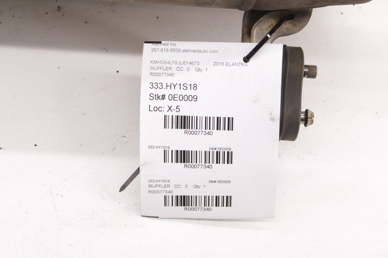 2016-20 Hyundai Elantra Value Edition 2.0L FWD Rear Exhaust System Muffler Korea - Alshned Auto Parts