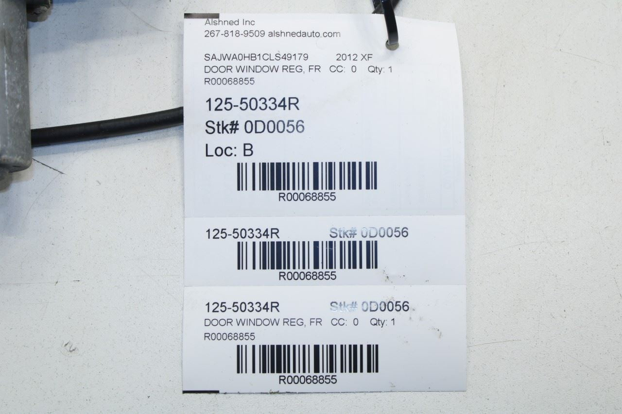2012-15 Jaguar XF Portfolio Front Right Door Window Regulator w/ Motor C2Z31200 - Alshned Auto Parts