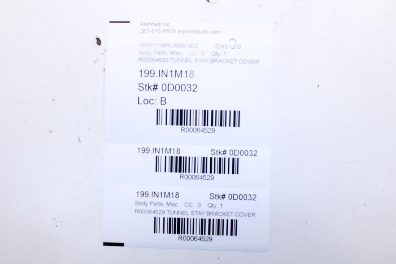 14-19 Infiniti Q50 Luxe RWD Rear RH and LH Tunnel Stay Bracket Cover 74818-1MA0A - Alshned Auto Parts