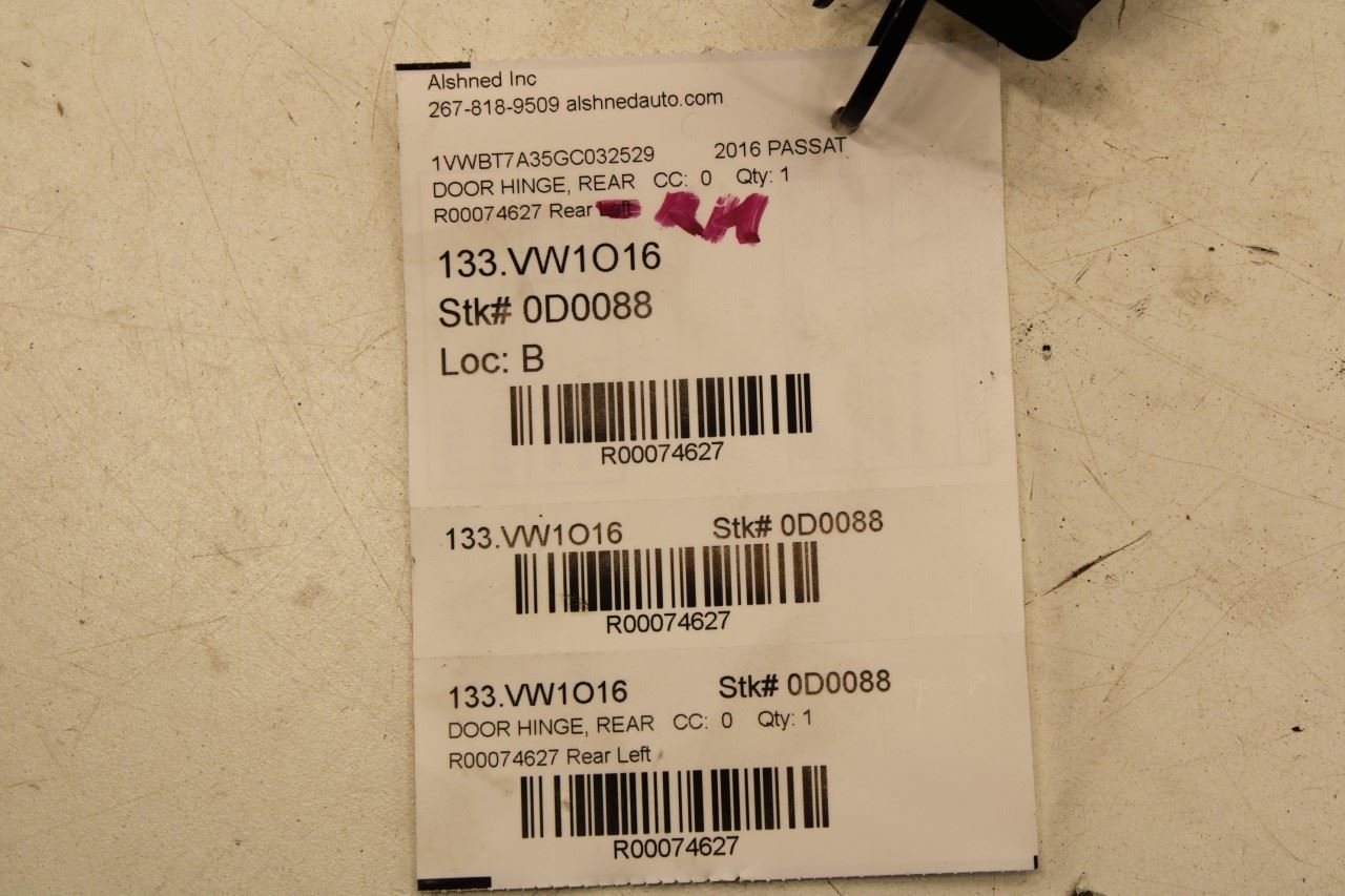 2012-2022 Volkswagen Passat SE Rear Right Side Door Hinge Upper and Lower Pair - Alshned Auto Parts