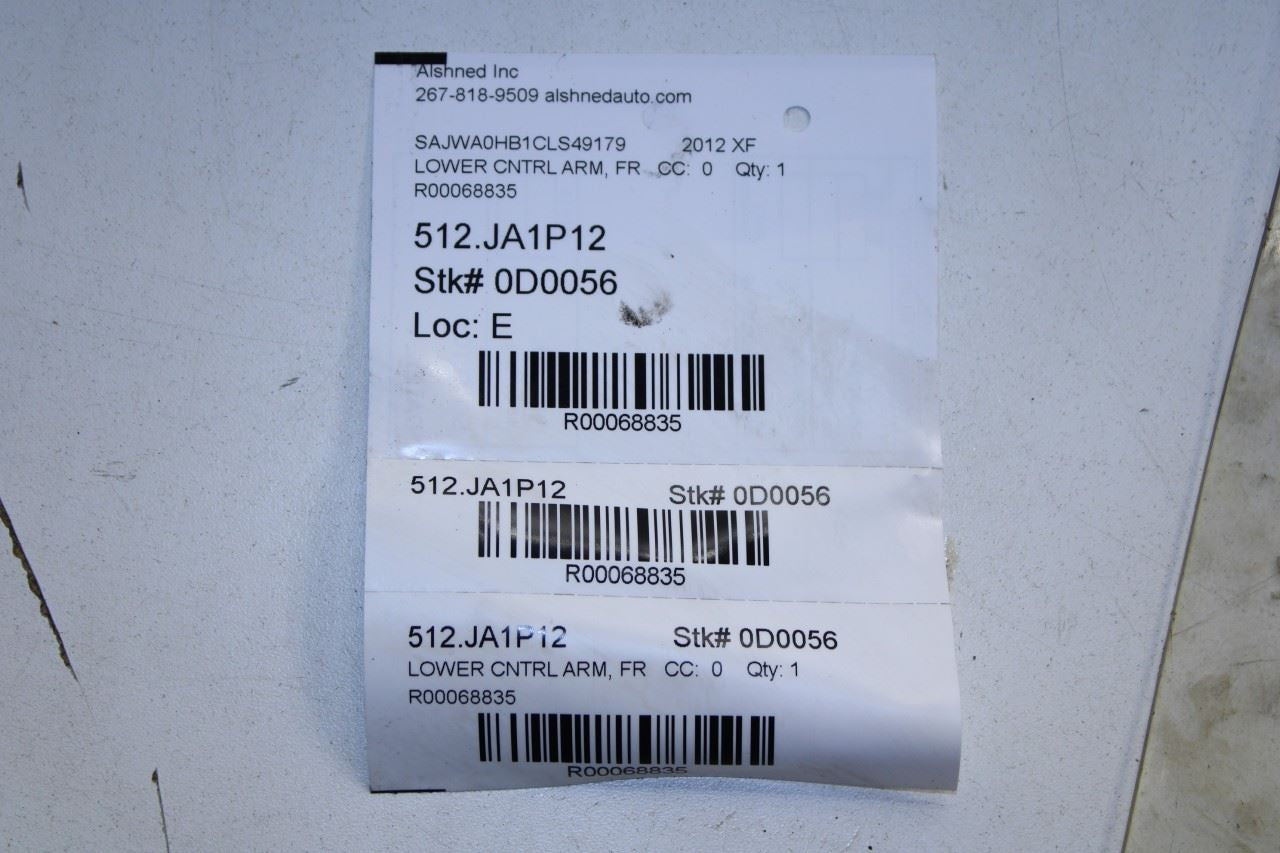 10-15 Jaguar XF Portfolio RWD Front Passenger RH Side Lower Rearward Control Arm - Alshned Auto Parts