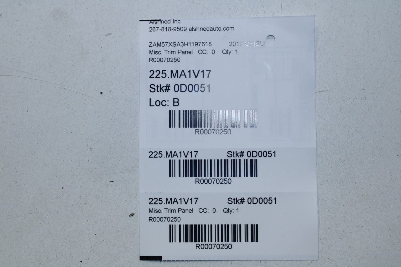 2017-21 Maserati Ghibli Front RH and LH Windshield A Pillar Cover Trim 670071223 - Alshned Auto Parts