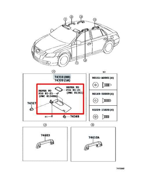 2005-2012 Toyota Avalon XL 3.5L Front Right Side Sun Visor w/ Illuminated Mirror - Alshned Auto Parts