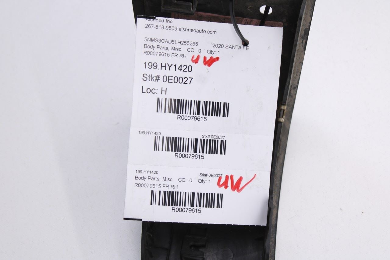 19-20 Hyundai Santa Fe SEL Front Right Fender Wheel Opening Molding 87712-S2000 - Alshned Auto Parts