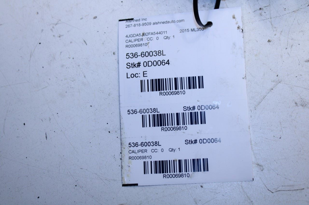 12-15 Mercedes-Benz ML350 Rear Left Driver Side Brake Disc Caliper 166-423-01-81 - Alshned Auto Parts