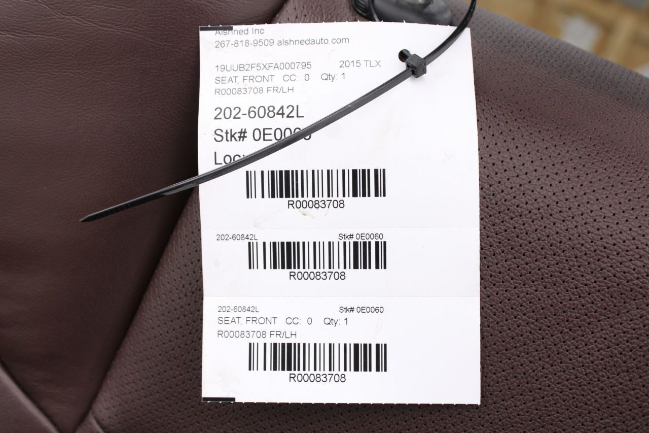 15-17 Acura TLX Tech Front Driver Left Side Seat Full Complete 81526-TZ3-A11 OEM - Alshned Auto Parts