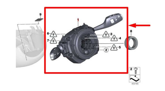 2015-16 BMW 435i Gran Coupe Steering Column Turn Signal Wiper Switch 61319351146 - Alshned Auto Parts