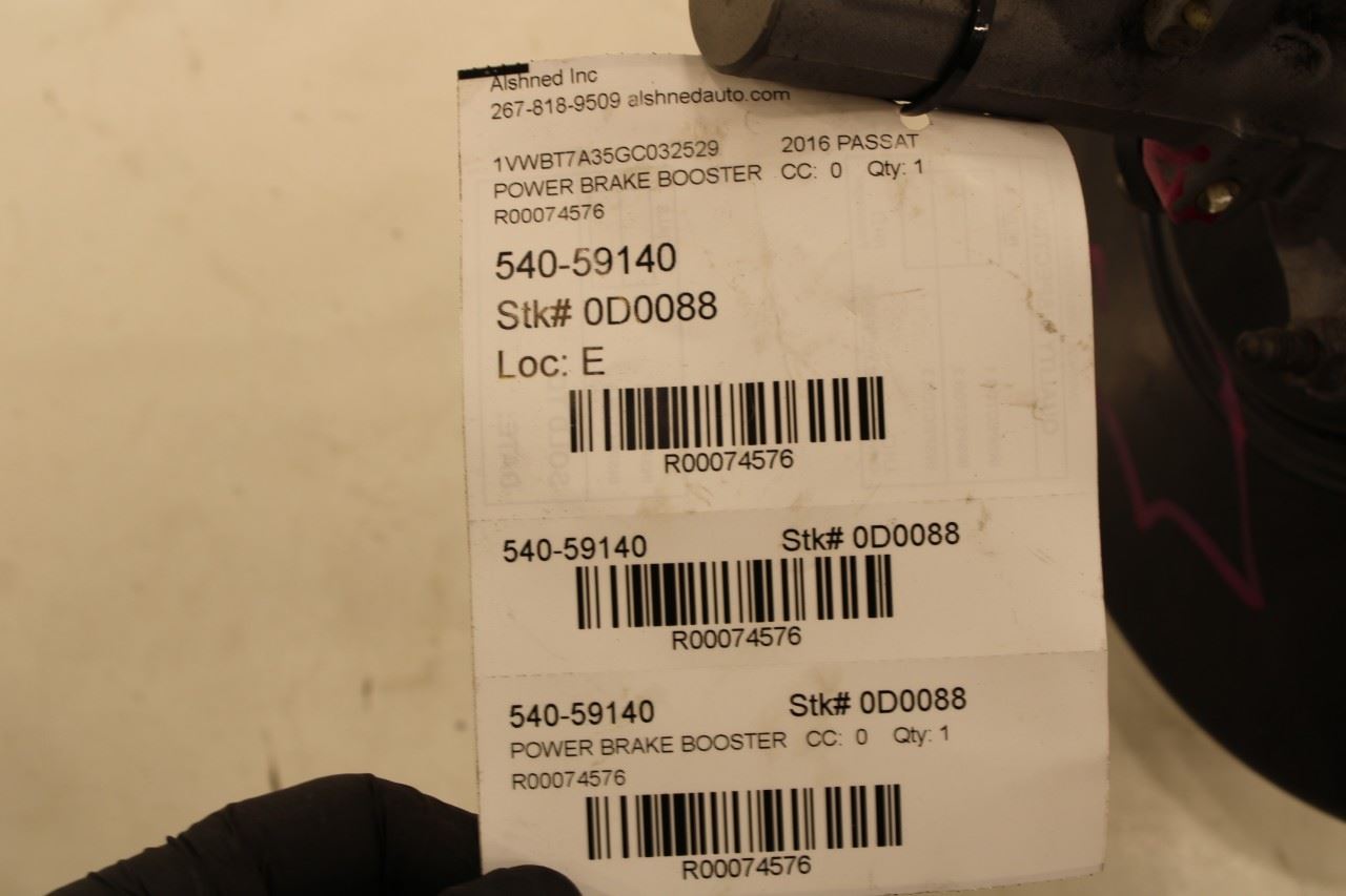 2014-2019 Volkswagen Passat SE Brake Booster w/ Master Cylinder w/ Reservoir - Alshned Auto Parts