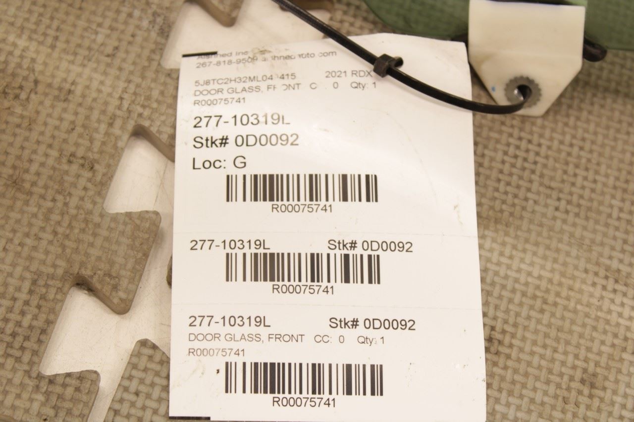 2019-2025 Acura RDX SH-AWD Front Left Side Door Window Glass 73350-TJB-A00 OEM - Alshned Auto Parts
