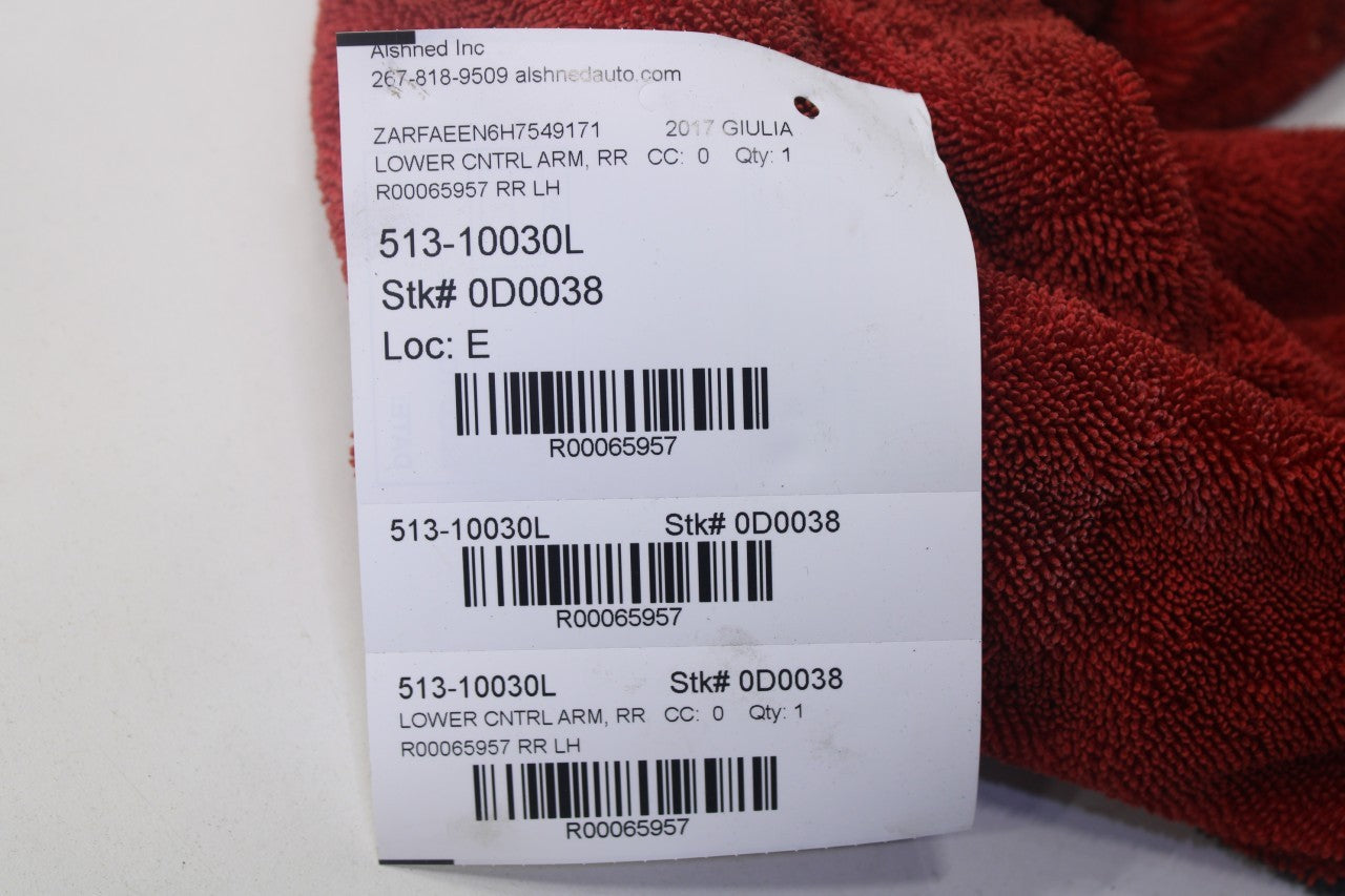 2017-2023 Alfa Romeo Giulia Ti AWD 2.0L Rear Driver Left Side Lower Control Arm - Alshned Auto Parts
