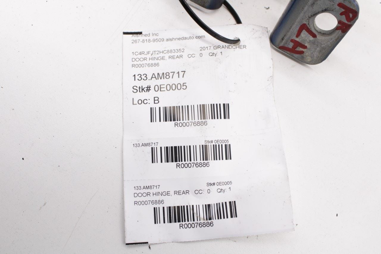 11-21 Jeep Grand Cherokee Summit Rear Left Side Door Hinge Upper and Lower Pair - Alshned Auto Parts