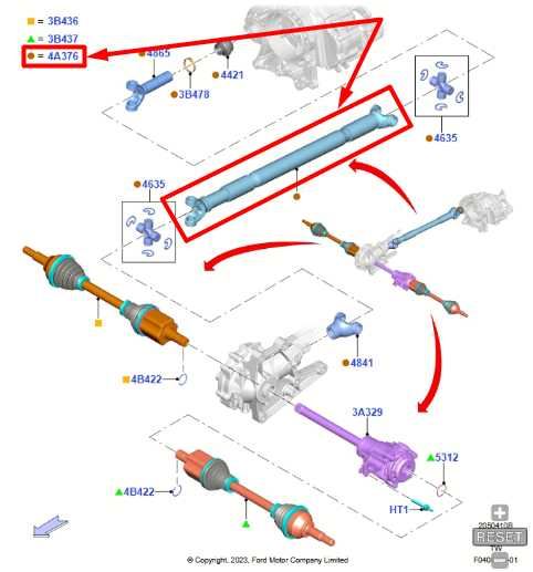 2020-25 Ford Explorer Aviator 3.0L 4WD Front Drive Shaft Propeller L1M3-4A376-AC - Alshned Auto Parts