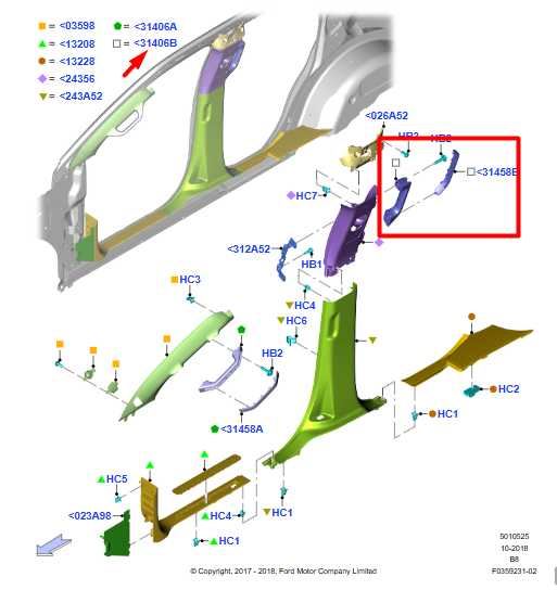18-21 Ford Expedition Center RH B-Pillar Interior Grab Bar Handle JL1Z7831406AD - Alshned Auto Parts