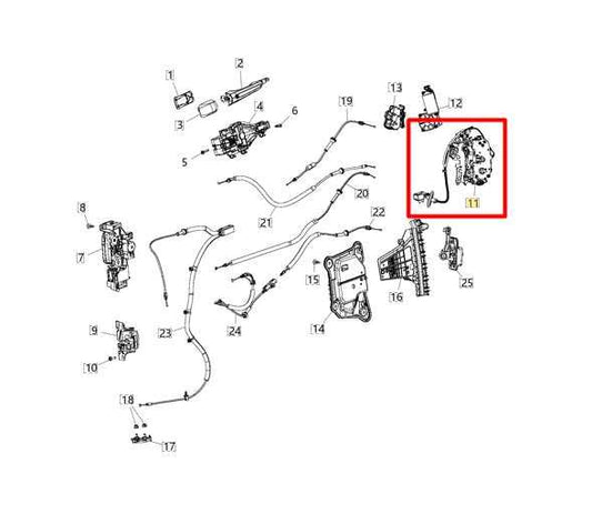 17-23 Chrysler Pacifica Rear LH Sliding Door Lock Latch Actuator 68234565AG OEM - Alshned Auto Parts