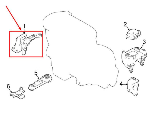 2017-22 Nissan Rogue Sport SL 2.0L AWD Right Engine Mount Insulator 11210-4BB0B - Alshned Auto Parts