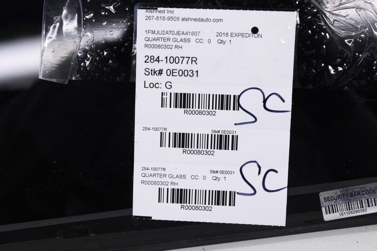 2018-24 Ford Expedition Limited Rear Right Passenger Side Quarter Window Glass19