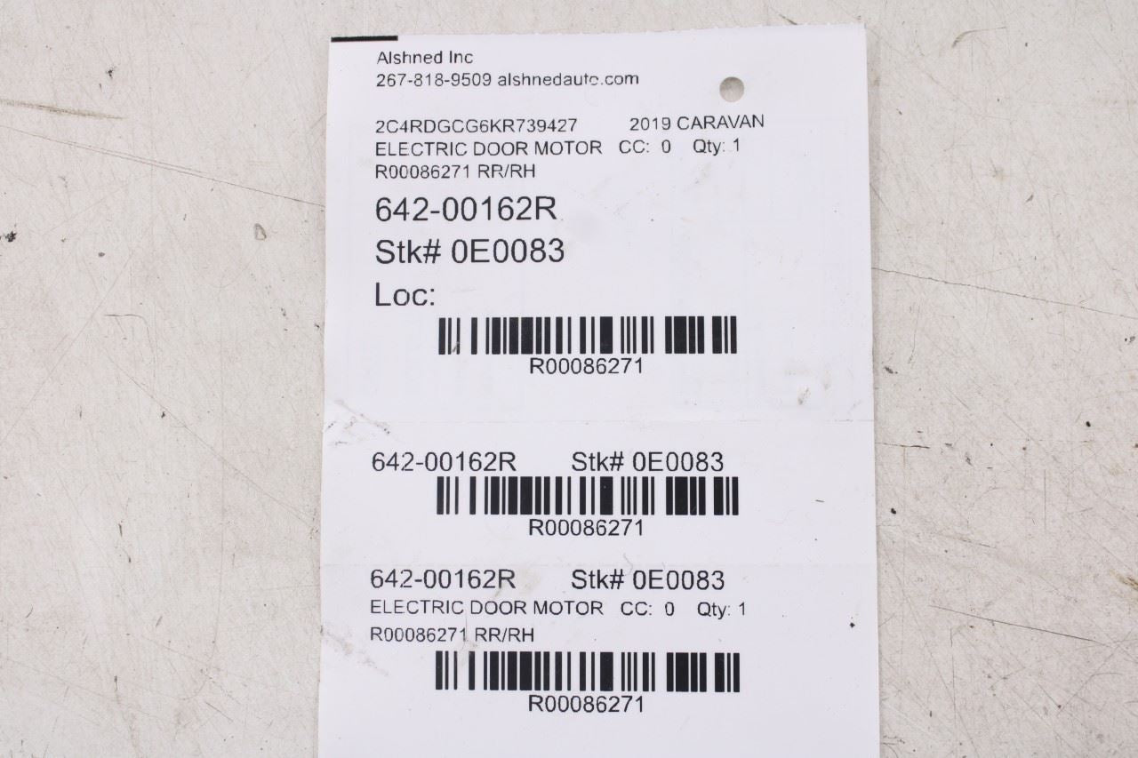 2010-2020 Dodge Grand Caravan SXT Rear Right Power Sliding Door Track w/ Motor - Alshned Auto Parts