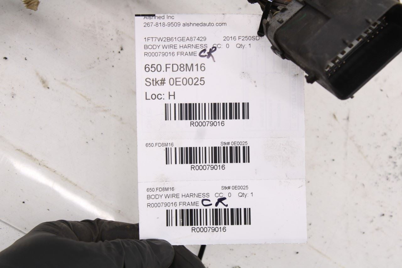2016 Ford F-250 Crew Cab Lariat Chassis Frame (Rear Lamps) Wire Harness *ReaD* - Alshned Auto Parts