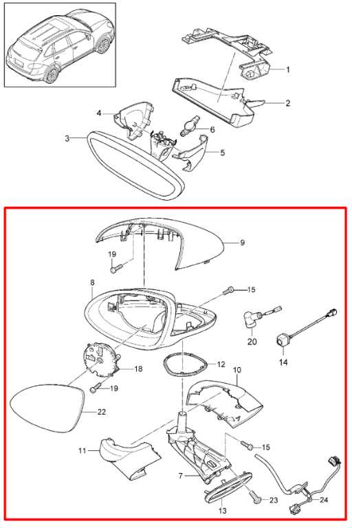 2011-15 Porsche Cayenne Platinum 3.6L AWD Passenger Right Side Rear View Mirror - Alshned Auto Parts