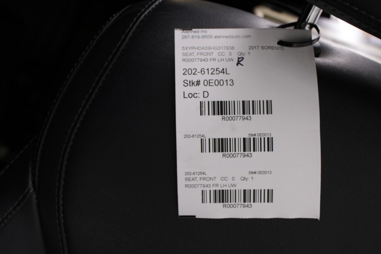 15-18 Kia Sorento EX Front Driver Left Side Seat Complete 88100-C6150C63 *ReaD* - Alshned Auto Parts