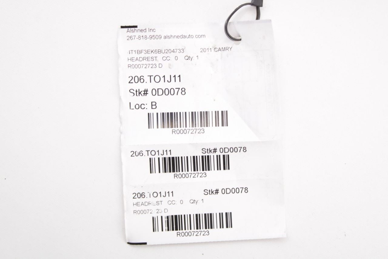 10-11 Toyota Camry LE Rear Right Left and Center 2nd Row Seat Headrest Set of 3 - Alshned Auto Parts