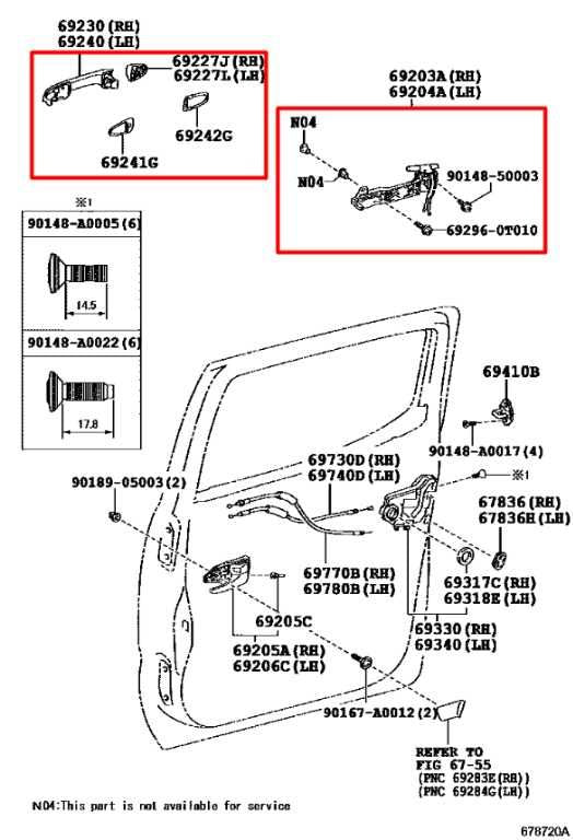15-23 Toyota Tacoma SR5 3.5L Double Cab Rear Driver LH Side Door Exterior Handle - Alshned Auto Parts