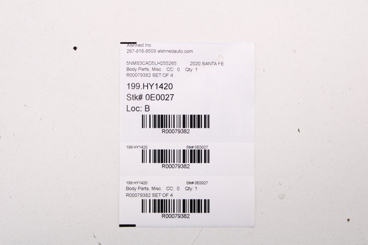 19-23 Hyundai Santa Fe SEL Front and RR Right and Left Door Sill Scuff Plate Set - Alshned Auto Parts