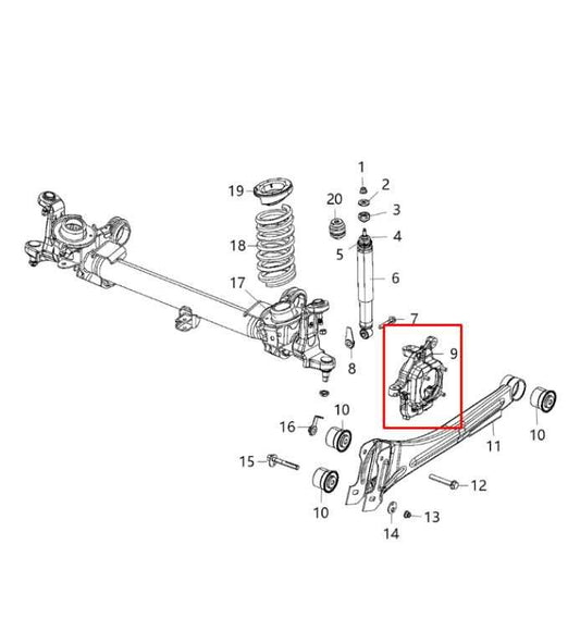 2014-2018 RAM 2500 Tradesman Front Right Side Spindle Knuckle Hub 68217027AA OEM - Alshned Auto Parts