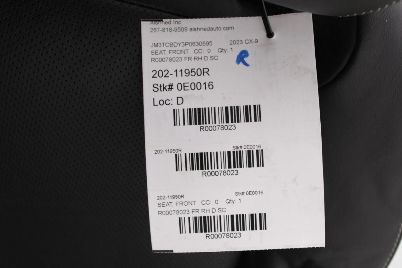 2020-23 Mazda CX-9 Grand Touring Front Passenger Right Side Seat Complete *ReaD* - Alshned Auto Parts