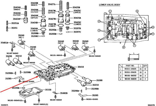 06-15 Lexus IS250 2.5L AWD 6-Spd Auto Transmission Valve Body w/ Oil Pan *ReaD* - Alshned Auto Parts