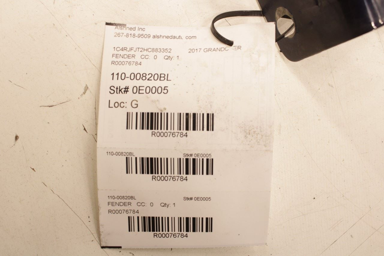 11-21 Jeep Grand Cherokee Summit Front Left Driver Side Fender Panel 55369597AE - Alshned Auto Parts