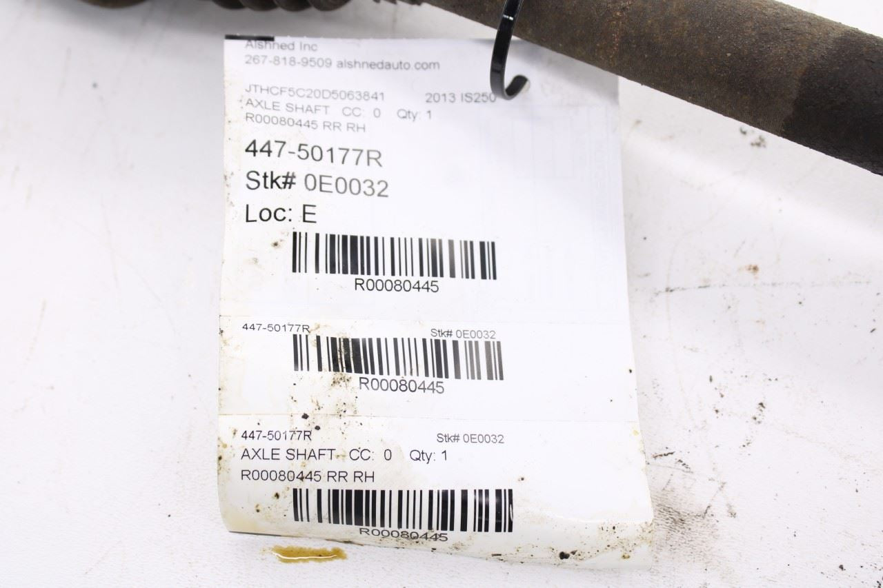 2006-2015 Lexus IS250 AWD Rear Right Passenger Side CV Axle Drive Half Shaft - Alshned Auto Parts