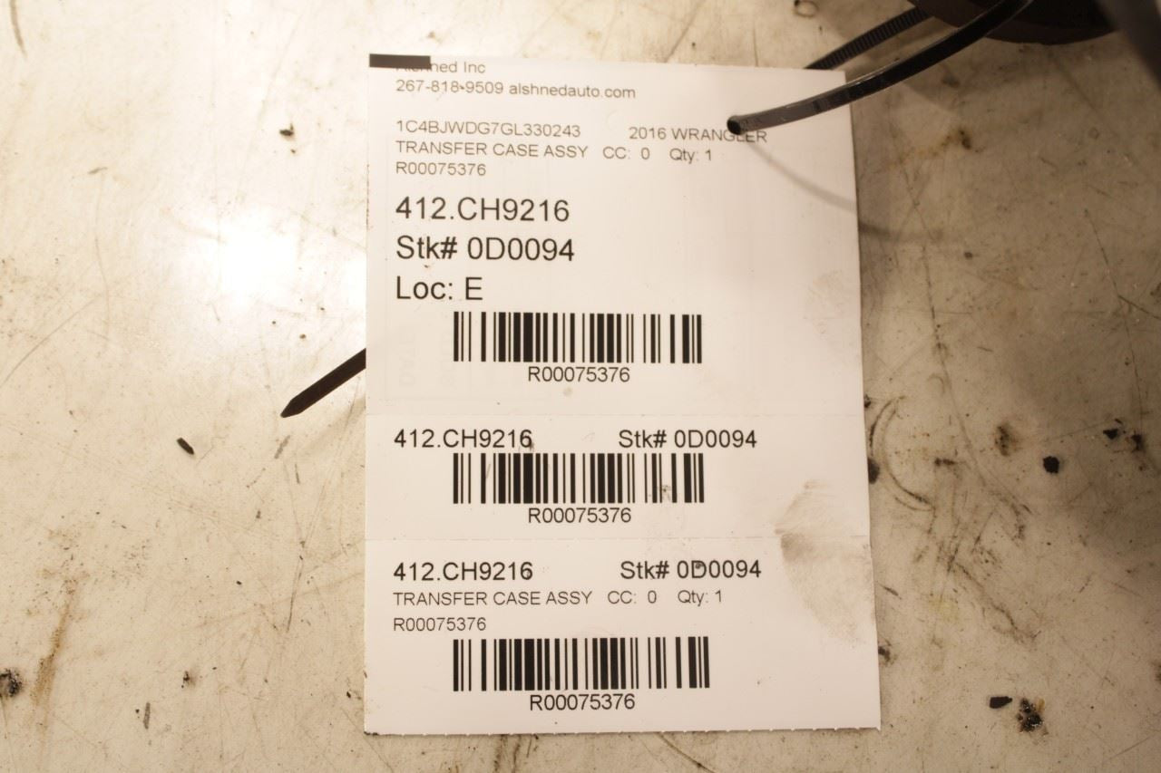 2012-2017 Jeep Wrangler Unlimited 3.6L 4WD AT Transfer Case Np241 59K 52123497AA - Alshned Auto Parts