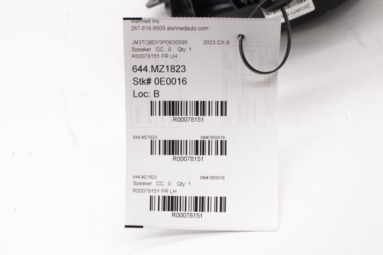 16-2023 Mazda CX-9 Grand Touring Front Left Door Bose Audio Speaker KD45-66-A60 - Alshned Auto Parts