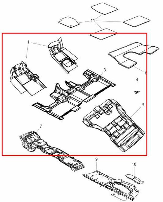 2014-15 Dodge Durango Front Rear Right Left and Trunk Floor Carpet Liner *ReaD* - Alshned Auto Parts