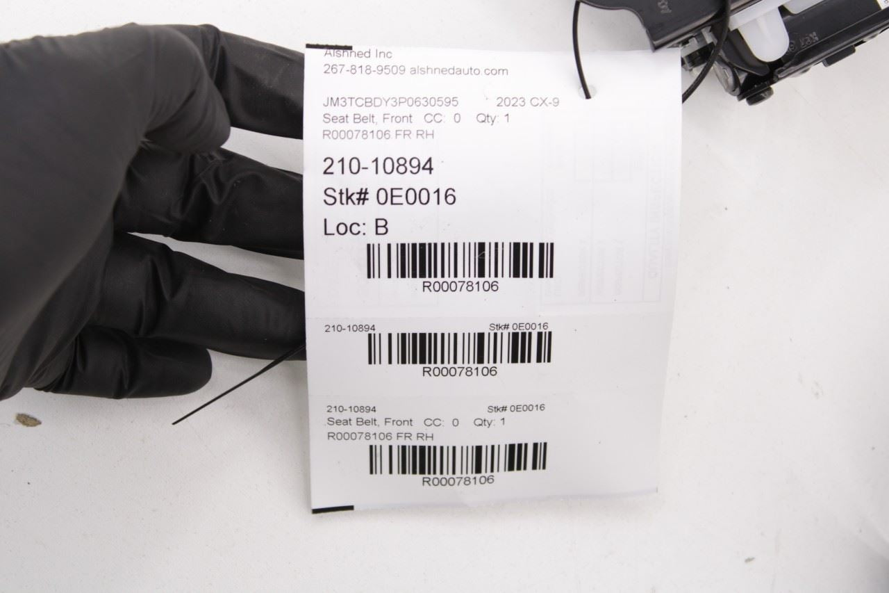 2016-23 Mazda CX-9 Grand Touring Front Passenger Right Side Seat Belt Retractor - Alshned Auto Parts