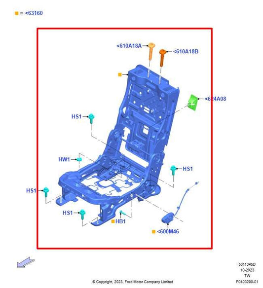 20-26 Ford Explorer Interceptor 3.0L Rear Right Side 2nd Row Seat Full Complete - Alshned Auto Parts