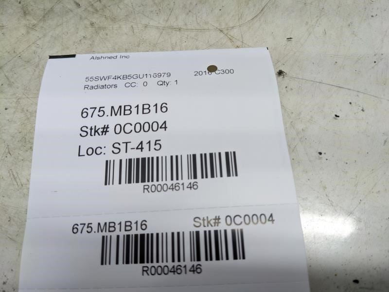 2015-2018 Mercedes-Benz C300 Engine Radiator Coolant Hose Tube 205-501-09-00 OEM - Alshned Auto Parts