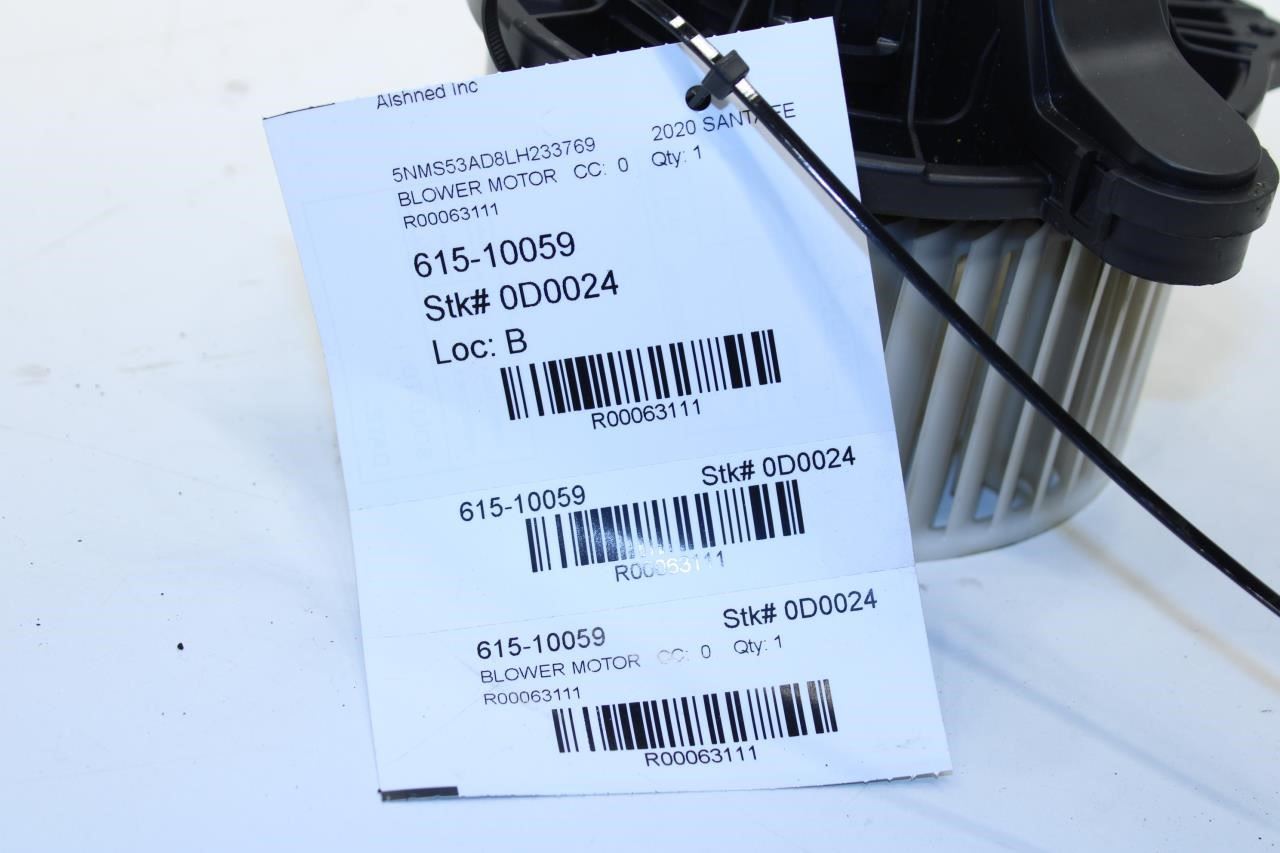 19-20 Hyundai Santa Fe Limited 2.4L HVAC AC Heater Blower Fan Motor 97113-A9010 - Alshned Auto Parts