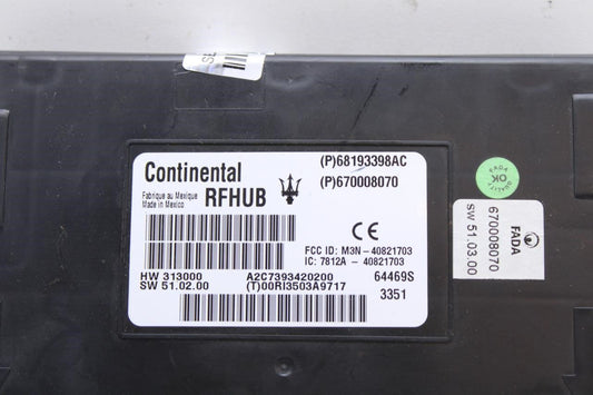 2014-2017 Maserati Ghibli Theft-Locking Keyless Entry Control Module 68193398AC - Alshned Auto Parts