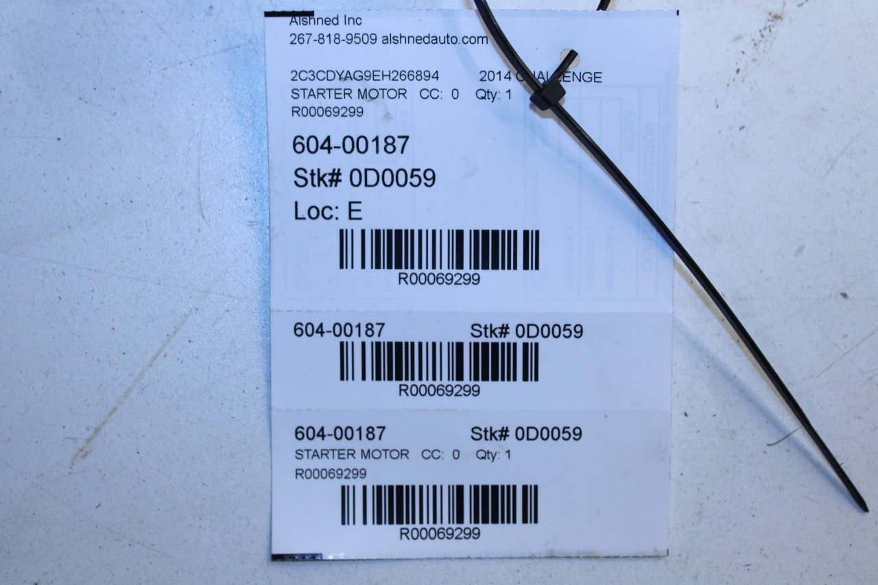 2012-2016 Dodge Challenger SXT 3.6L Engine Starter Motor 04801852AB OEM - Alshned Auto Parts