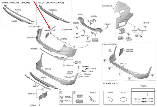 2021-2023 Hyundai Santa Fe SEL Rear Bumper Wire Wiring Harness 91880-S2510 OEM - Alshned Auto Parts