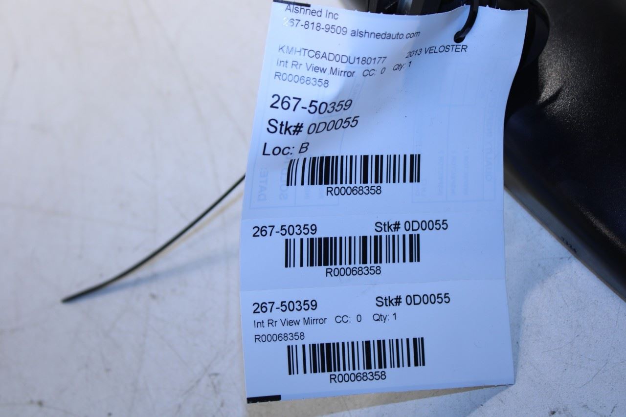 2011-2017 Hyundai Veloster Base Interior Inside Rear View Mirror 85101-2V000 OEM - Alshned Auto Parts
