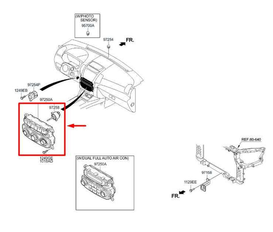 2013-2015 Kia Sorento EX AC Heater Temperature Climate Control 97250-1U575 OEM - Alshned Auto Parts