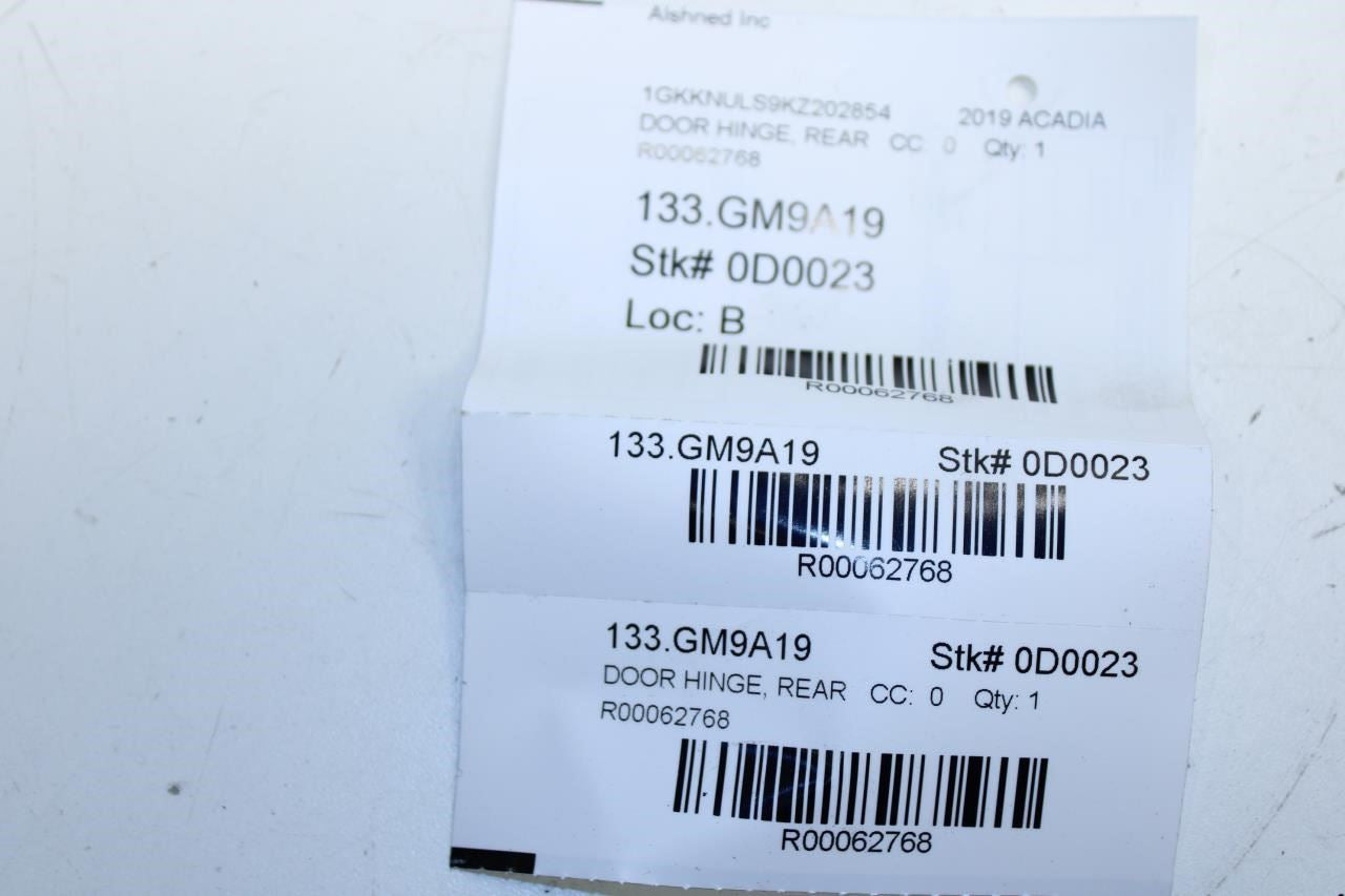 2017-23 GMC Acadia SLT-1 Rear Left Door Hinge Upper and Lower Pair 20986575 OEM - Alshned Auto Parts