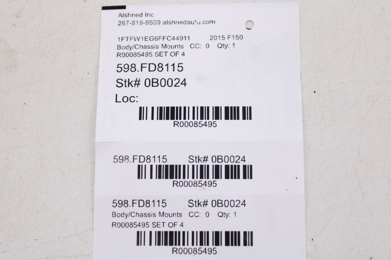 2015-2020 Ford F150 Body Frame Mount Cushion Insulator Set of 4 FL3Z-2500154-A10